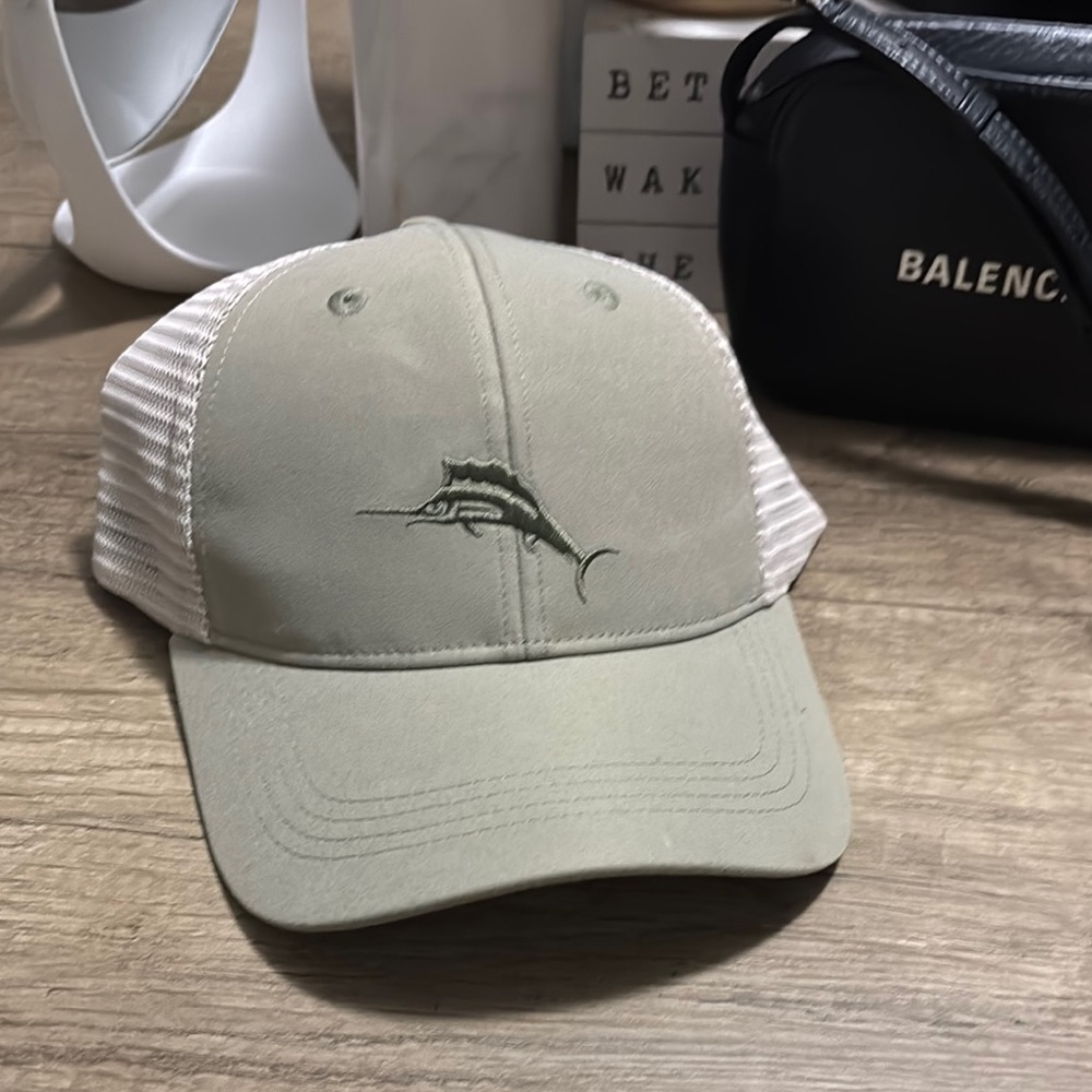 Tommy Bahama Cream and White Trucker Hat